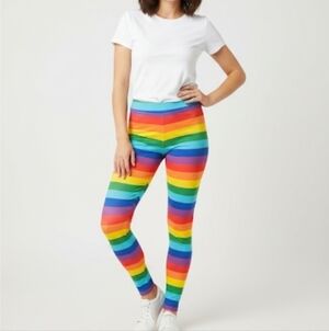 Tipsy Elves Rainbow Striped Leggings